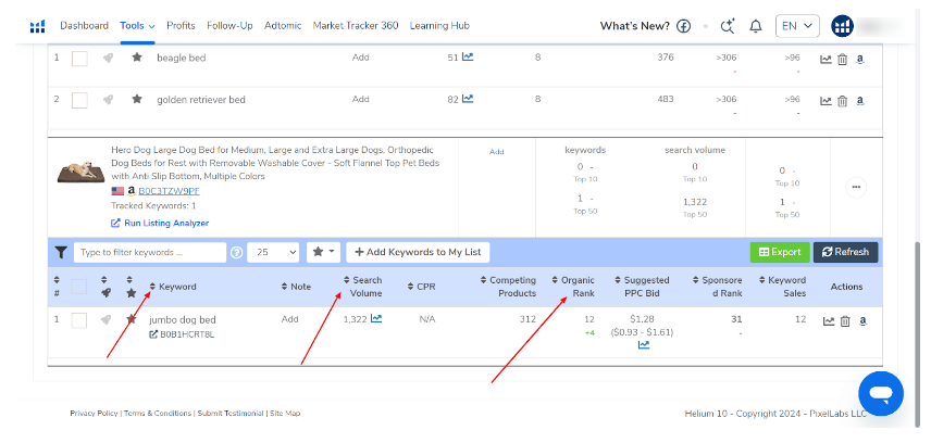 Monitoring Keywords