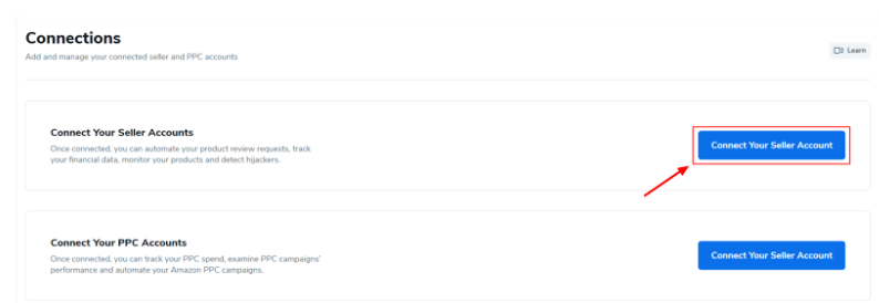 Select Connect Your Seller Account