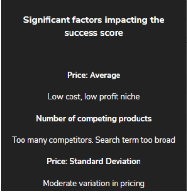 Success Score calculation analyzes data