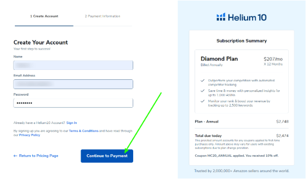 Complete the Account Creation Process