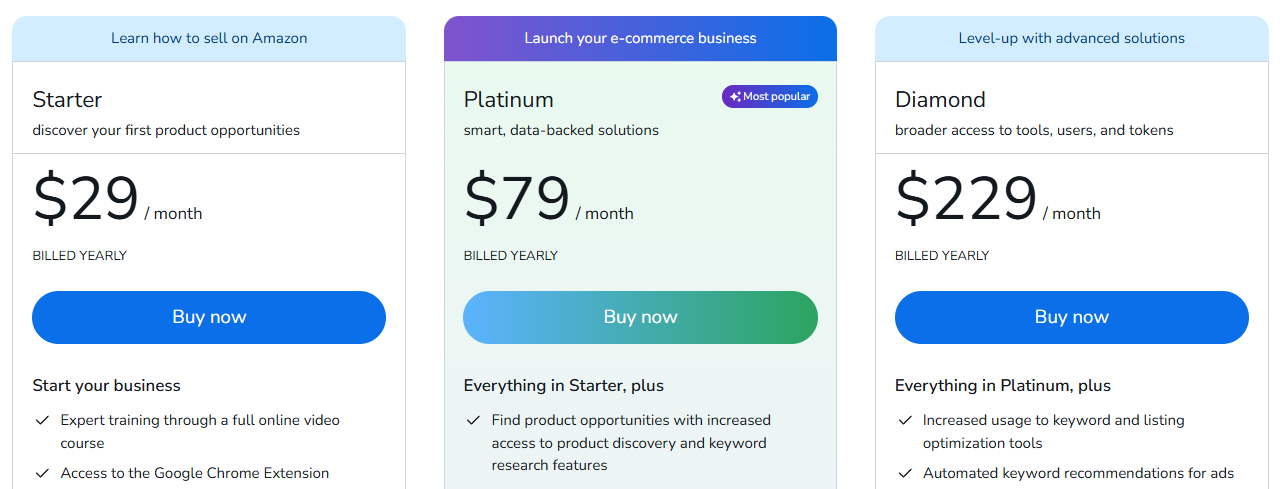 Select A Helium 10 Plan Select A Helium 10 Plan
