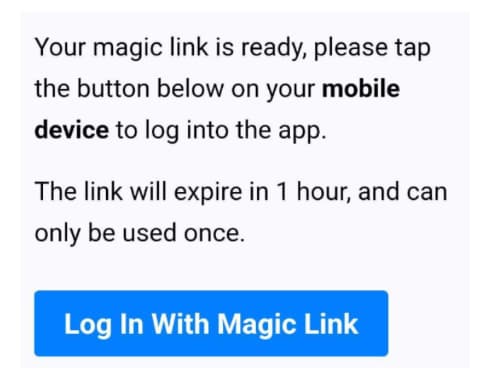 Click On Log In with Magic Link