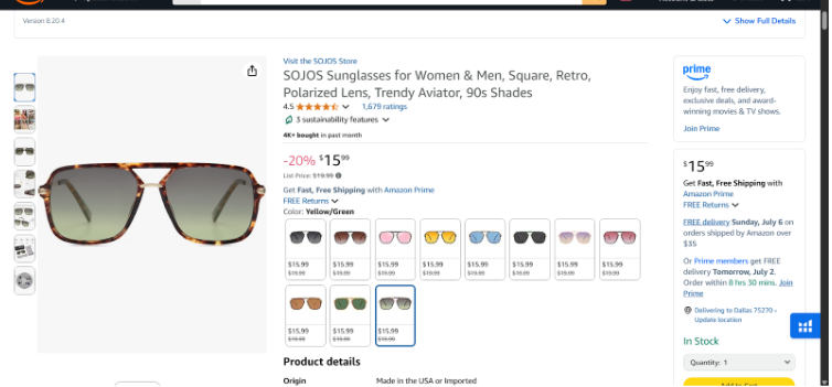 Navigate to any Amazon product listing Navigate to any Amazon product listing
