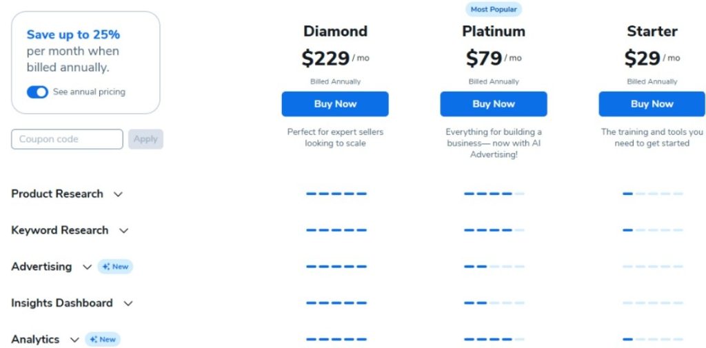 Helium 10 Pricing Plan Helium 10 Pricing Plan